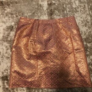 Brand new rose gold JCrew Brocade skirt